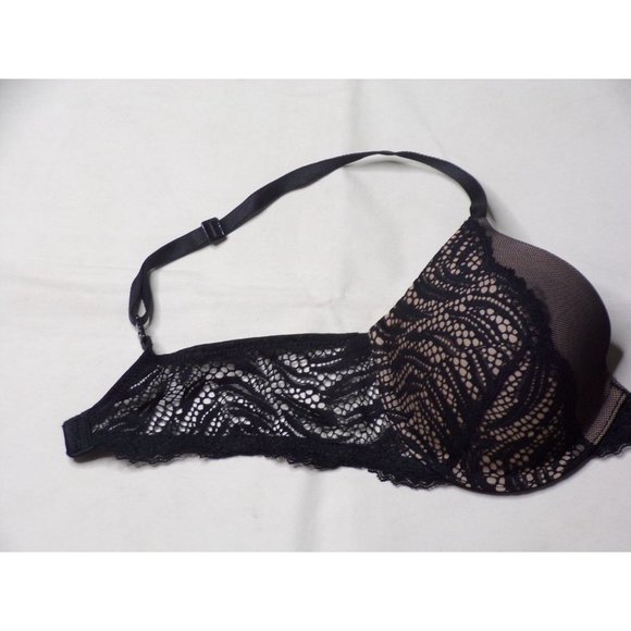 CALVIN KLEIN Siren Lace Full Coverage Underwire Bra #QF4912 Black 34B NEW - Picture 11 of 13